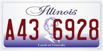 IL license plate A436928