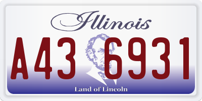 IL license plate A436931