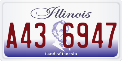 IL license plate A436947