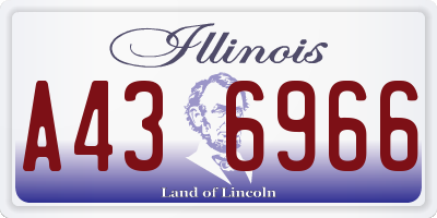 IL license plate A436966