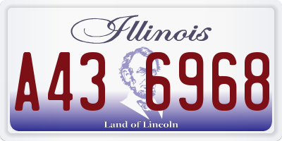 IL license plate A436968