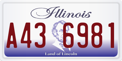 IL license plate A436981