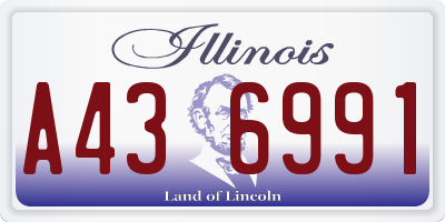 IL license plate A436991