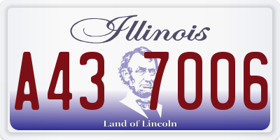 IL license plate A437006