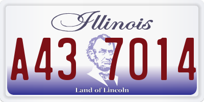 IL license plate A437014