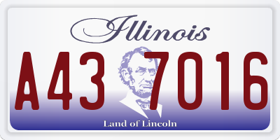IL license plate A437016