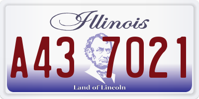 IL license plate A437021