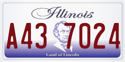 IL license plate A437024