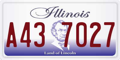 IL license plate A437027