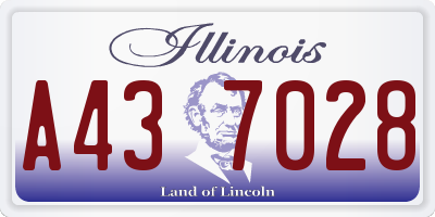 IL license plate A437028