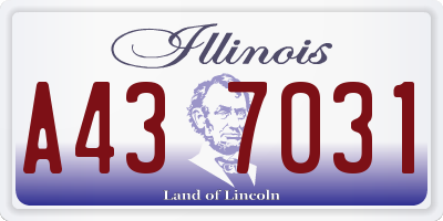 IL license plate A437031