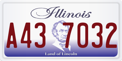 IL license plate A437032