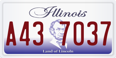 IL license plate A437037