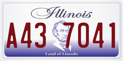 IL license plate A437041