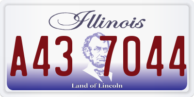 IL license plate A437044