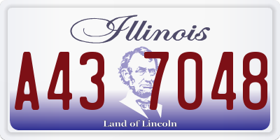 IL license plate A437048