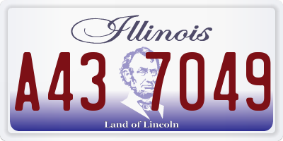 IL license plate A437049
