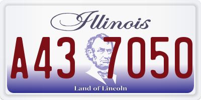 IL license plate A437050