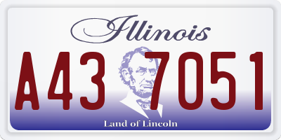 IL license plate A437051