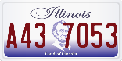 IL license plate A437053