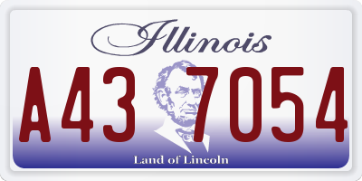 IL license plate A437054
