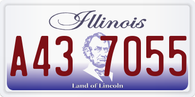 IL license plate A437055