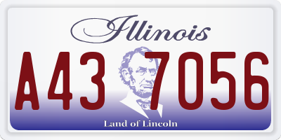 IL license plate A437056