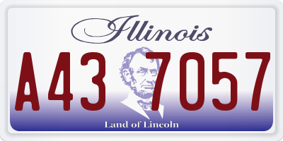 IL license plate A437057
