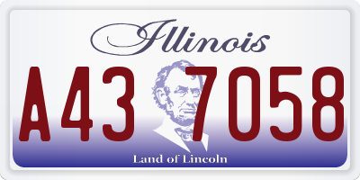 IL license plate A437058