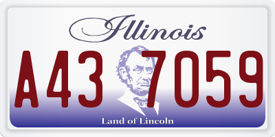 IL license plate A437059