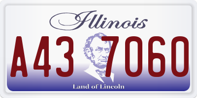 IL license plate A437060