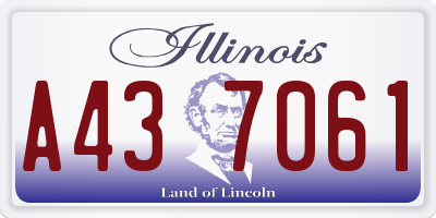 IL license plate A437061