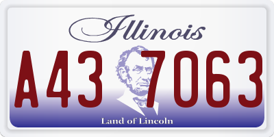 IL license plate A437063