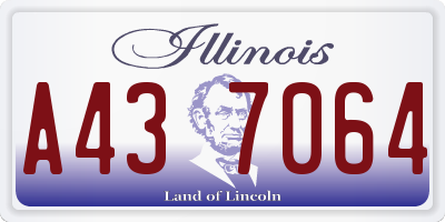 IL license plate A437064