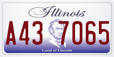 IL license plate A437065