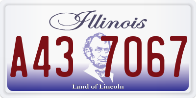 IL license plate A437067