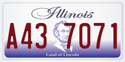 IL license plate A437071