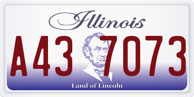 IL license plate A437073
