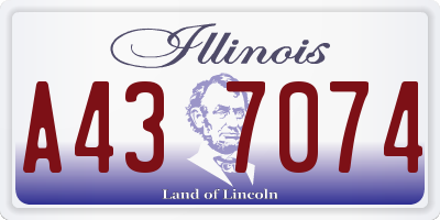 IL license plate A437074