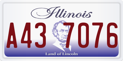IL license plate A437076