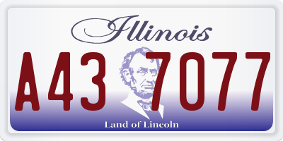 IL license plate A437077