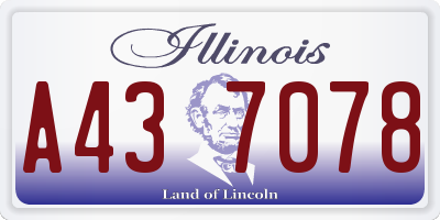 IL license plate A437078