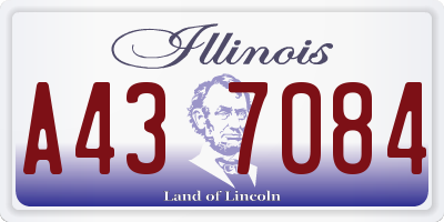 IL license plate A437084