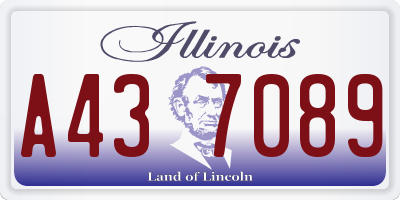 IL license plate A437089