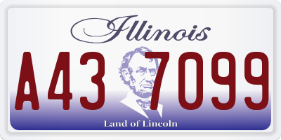 IL license plate A437099