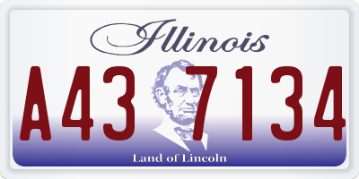 IL license plate A437134