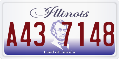 IL license plate A437148
