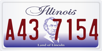 IL license plate A437154