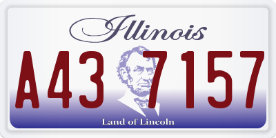 IL license plate A437157