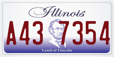 IL license plate A437354
